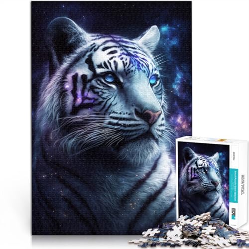 Puzzle 1000 Teile für Erwachsene weißes Tiger-Galaxie-Puzzle als Geschenk Stressabbau Urlaub zu Hause Zeitvertreib für Kinder ab 14 Jahren 50x75cm von BBVNFLIR