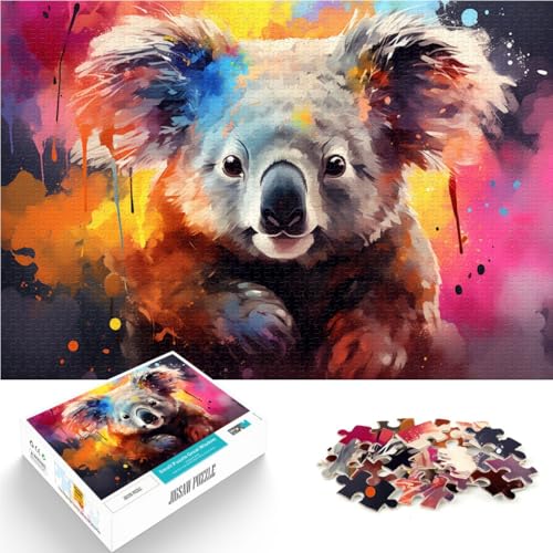 Puzzle Art Koala für Erwachsene 1000 Teile präzise geschnittenes Puzzle mit vollständig ineinander greifenden zufällig geformten Teilen für Teenager ab 14 Jahren 26x38cm Puzzle Art Koala für Erwachsene 1000 Teile präzise geschnittenes Puzzle mit vollständig ineinander greifenden zufällig geformten Teilen für Teenager ab 14 Jahren 26x38cm von BBVNFLIR