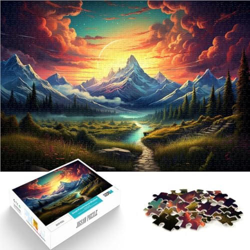 Puzzle für Erwachsene 1000 Teile Landschaftsspielzeug Denkspiel Familienspiel Stressabbau schwierige Herausforderung für Teenager ab 14 Jahren 50x75cm von BBVNFLIR