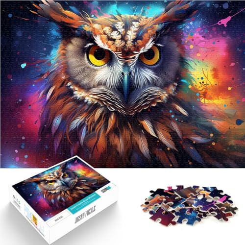 Puzzle für Erwachsene 1000 Teile Fantasieplanet-Eule Lernspielzeug tolles Geschenk für Teenager ab 14 Jahren 50x75cm von BBVNFLIR