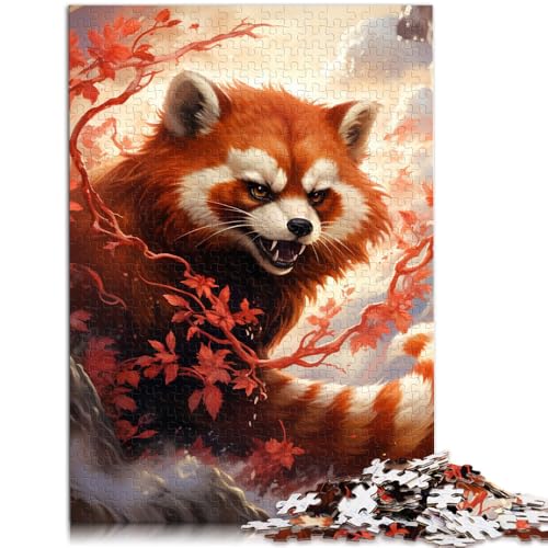 Puzzle für Erwachsene 1000 Teile bunter roter Panda Spiele Spielzeug Geschenk Herausforderung der Gehirnintelligenz süchtig machendes Spielzeug 50x75cm von BBVNFLIR
