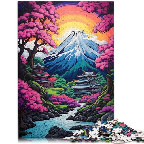 1000-teiliges Puzzle für Erwachsene Puzzle mit Bergen und Bäumen Lernpuzzle Familienspiel Stressabbau 50x75cm von BBVNFLIR