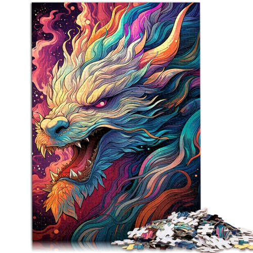 Puzzle für Erwachsene 1000 Teile Feuerdrache Spielzeug Denkspiel ganze Familie für Teenager ab 14 Jahren 50x75cm von BBVNFLIR