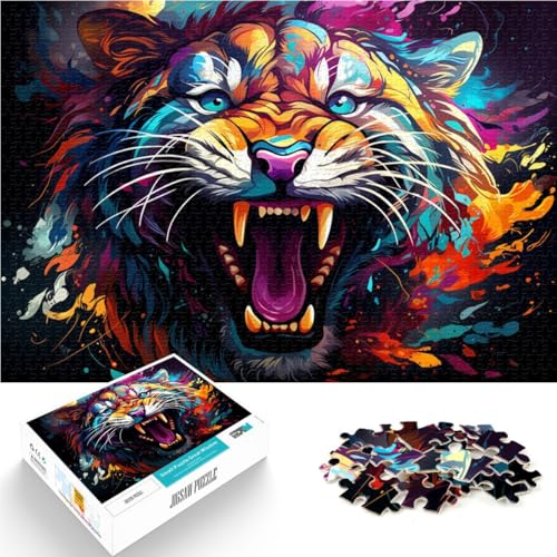 Puzzle für Erwachsene 1000 Teile Fantasie-Tigergemälde Puzzle – Anspruchsvolles Spiel Analyse und Logik für 14-Jährige 50x75cm von BBVNFLIR