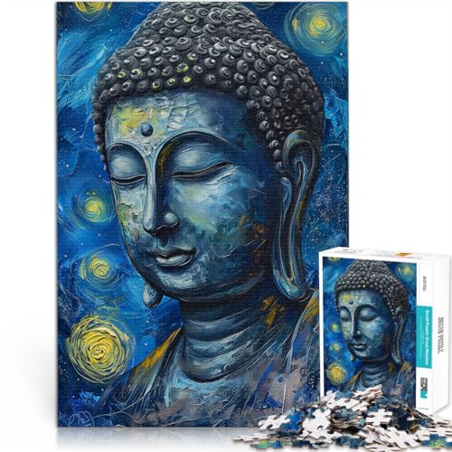 Puzzle für Erwachsene, Buddha-Sternennacht-Stil, Kunstwerk, tolles Geschenk für Spiele, geeignet für Jugendliche ab 14 Jahren, 50 x 75 cm, 1000 Teile Puzzle für Erwachsene, Buddha-Sternennacht-Stil, Kunstwerk, tolles Geschenk für Spiele, geeignet für Jugendliche ab 14 Jahren, 50 x 75 cm, 1000 Teile von BBVNFLIR