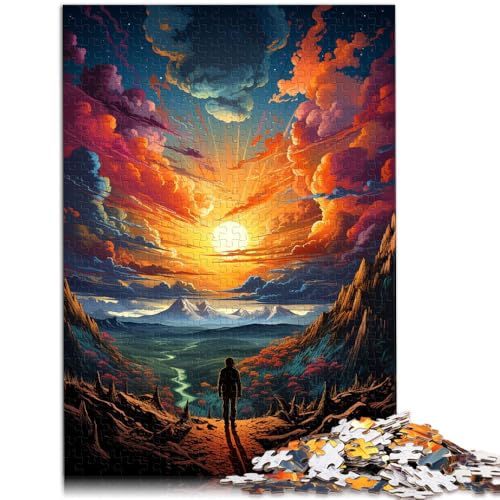 Puzzle für Erwachsene 1000 Teile Fantasie-Sonnenuntergangslandschaft Quizspiel ganze Familie 50x75cm von BBVNFLIR