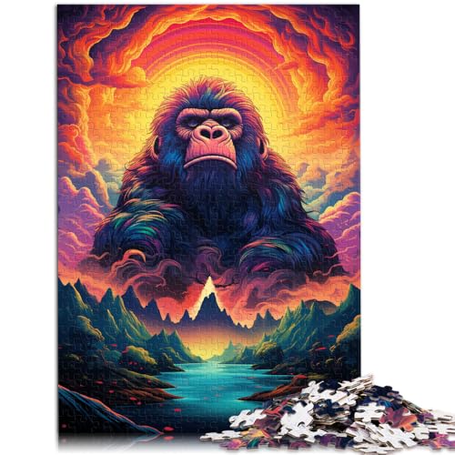 Puzzle für Erwachsene 1000 Teile Goldener AFFE Familienunterhaltungsspielzeug anspruchsvolles Spiel und Familienspiel für Teenager ab 14 Jahren 50x75cm von BBVNFLIR