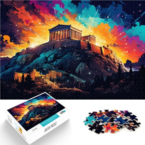 Puzzle für Erwachsene 1000 Teile Akropolis Familienaktivitätspuzzle Stressabbau Schwierige Herausforderung für Teenager ab 14 Jahren 26x38cm von BBVNFLIR
