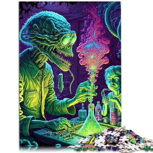 Puzzle für Erwachsene 1000 Teile Alien-Monster pädagogisches Spielzeug zum Stressabbau Puzzle Analyse und Logik für Teenager ab 14 Jahren 26x38cm von BBVNFLIR
