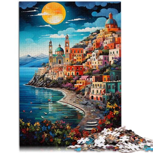 Puzzle für Erwachsene 1000 Teile Amalfiküste buntes Lernspielzeug Lernspiel für Geburtstag Weihnachten 26x38cm von BBVNFLIR