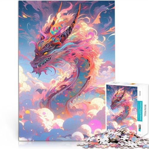 Puzzle für Erwachsene 1000 Teile Anime-Drachen lustiges Familienpuzzle Lernspiel für Geburtstag Weihnachten für Teenager ab 14 Jahren 26x38cm von BBVNFLIR