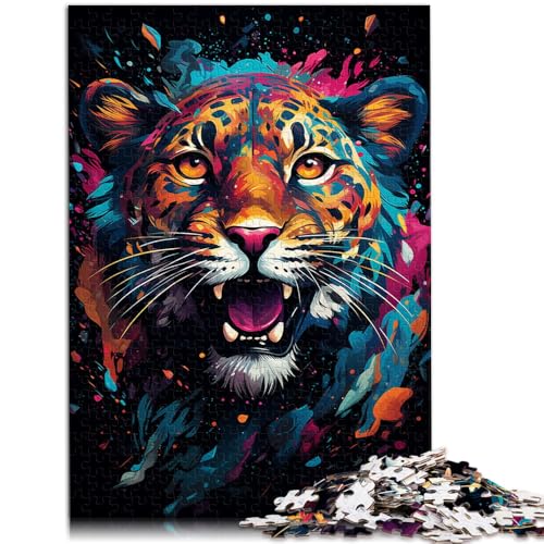 Puzzle für Erwachsene 1000 Teile Aquarell-Leopard Lernpuzzle Geburtstagsgeschenk für Teenager ab 14 Jahren 50x75cm von BBVNFLIR