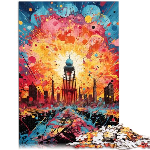 Puzzle für Erwachsene 1000 Teile Architektur-Puzzle Lernspiel Herausforderung Spielzeug Heimkunst Dekor für Teenager ab 14 Jahren 26x38cm von BBVNFLIR