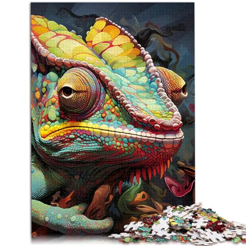 Puzzle für Erwachsene 1000 Teile Art Chameleon-Quizspiel Stressabbau schwierige Herausforderung für Teenager ab 14 Jahren 50x75cm von BBVNFLIR