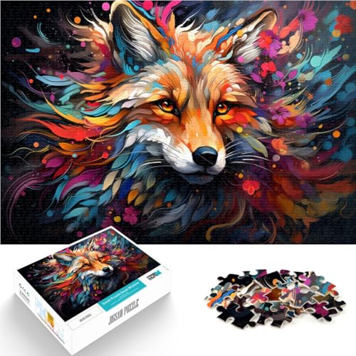 Puzzle für Erwachsene 1000 Teile Art Fox Denkspiel Spaß bei Aktivitäten zu Hause Geburtstagsgeschenk Reisegeschenk 26x38cm von BBVNFLIR