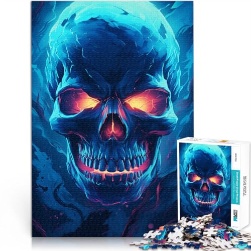 Puzzle für Erwachsene 1000 Teile Art Skulls Lernpuzzle Lernspiel für Geburtstag Weihnachten 26x38cm von BBVNFLIR