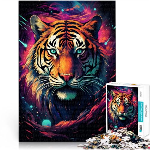 Puzzle für Erwachsene 1000 Teile Art Tiger Lernspielzeug ganze Familie 26x38cm von BBVNFLIR