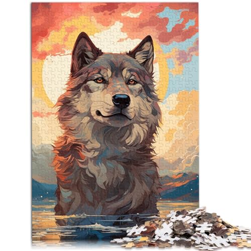 Puzzle für Erwachsene 1000 Teile Art Wolf Lernspielzeug Familienspiele Wichtelgeschenke für Teenager ab 14 Jahren 26x38cm von BBVNFLIR