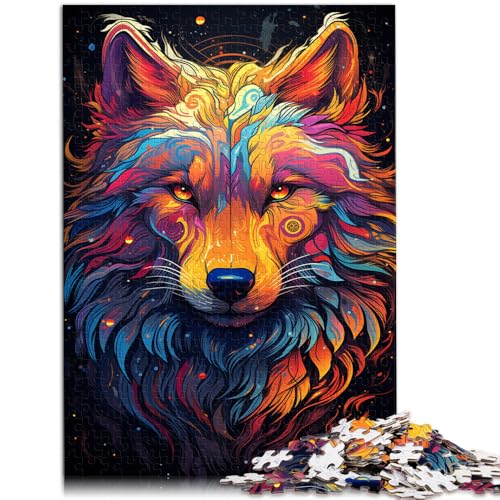 Puzzle für Erwachsene 1000 Teile Art Wolf-Quizspiel jedes Teil ist einzigartig – anspruchsvolles Familienspiel für Teenager ab 14 Jahren 50x75cm von BBVNFLIR