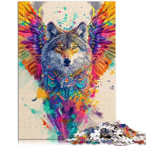 Puzzle für Erwachsene 1000 Teile Art Wolf anspruchsvolles Spiel Geschenke anspruchsvoll zu vervollständigen Aber lustig und humorvoll 26x38cm von BBVNFLIR