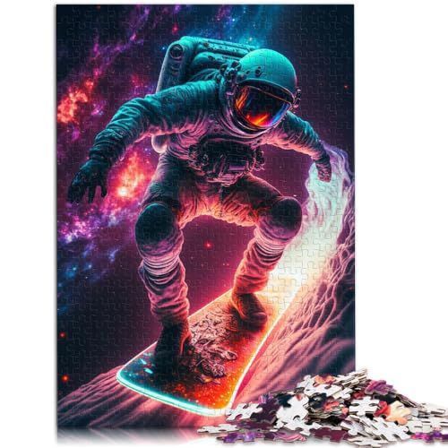 Puzzle für Erwachsene 1000 Teile Astronaut auf einem Skateboard Spielzeug Lernspiele Stressabbau Verbesserung des Gedächtnisses für Teenager ab 14 Jahren 26x38cm von BBVNFLIR