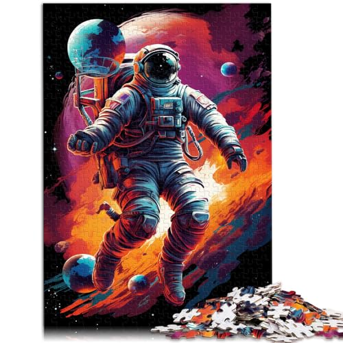 Puzzle für Erwachsene 1000 Teile Astronauten Spielen im Weltraum Puzzle Geschenke Lernspiel zum Geburtstag Weihnachten 26x38cm von BBVNFLIR