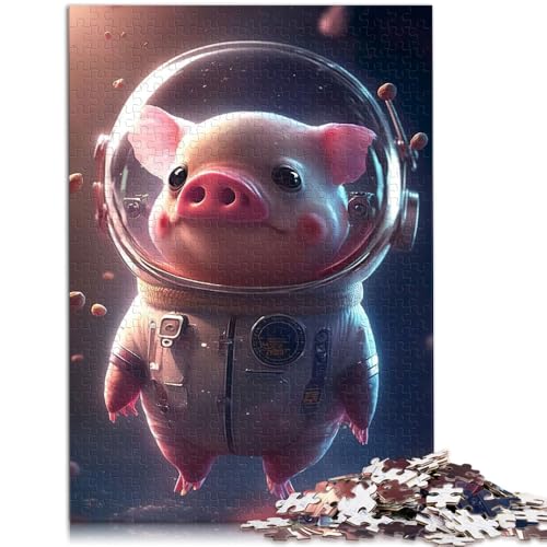 Puzzle für Erwachsene 1000 Teile Astronauten-Weltraumschwein-Spiele Spielzeug Geschenk ganze Familie für Teenager ab 14 Jahren 26x38cm von BBVNFLIR