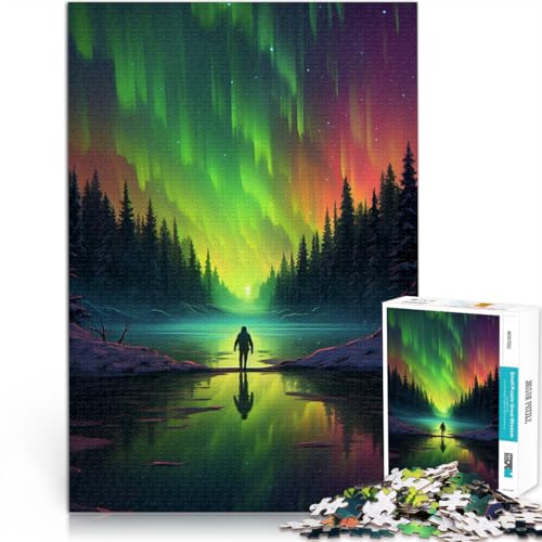 Puzzle für Erwachsene 1000 Teile Aurora Sky Lernspiele Heimdekoration Puzzle Kunstwerk Geschenk für Teenager ab 14 Jahren 50x75cm von BBVNFLIR