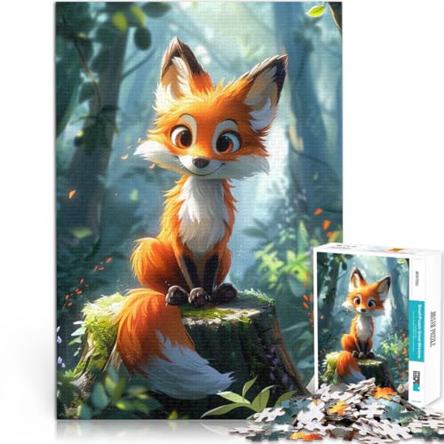 Puzzle für Erwachsene 1000 Teile Baby-Fuchs anspruchsvolles Spiel Geschenke Lernspiel zum Geburtstag Weihnachten für Teenager ab 14 Jahren 26x38cm von BBVNFLIR