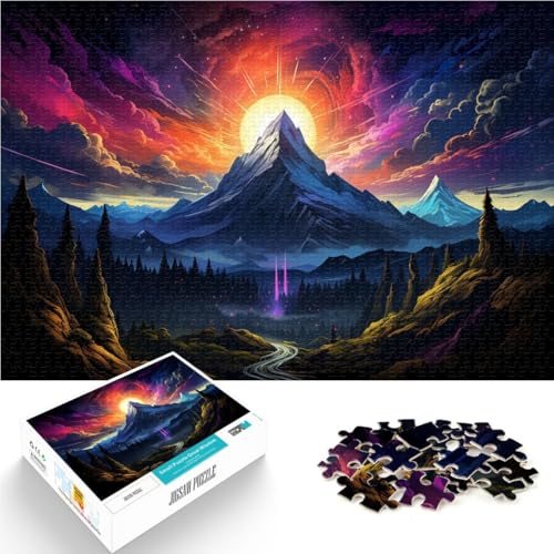 Puzzle für Erwachsene 1000 Teile Berge schwierig und herausfordernd zum Stressabbau schwierige Herausforderung für Teenager ab 14 Jahren 26x38cm von BBVNFLIR