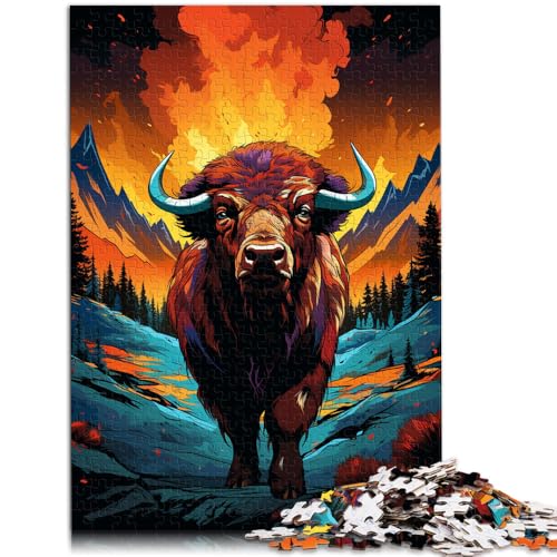 Puzzle für Erwachsene 1000 Teile Bison-Lernpuzzle Geburtstagsgeschenke für Teenager ab 14 Jahren 50x75cm von BBVNFLIR