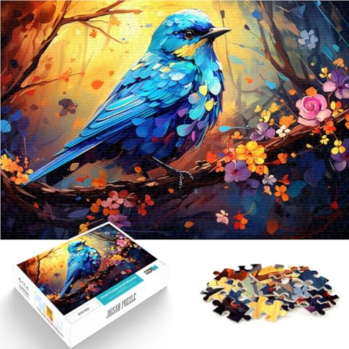 Puzzle für Erwachsene 1000 Teile Blauer Vogel Spielzeug Lernspiele Stressabbau Heimkunstdekor für Teenager ab 14 Jahren 50x75cm von BBVNFLIR