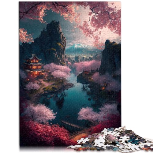 Puzzle für Erwachsene 1000 Teile Blütendorf-Quizspiel Herausforderung für die Gehirnintelligenz süchtig machendes Spielzeug für Teenager ab 14 Jahren 50x75cm von BBVNFLIR