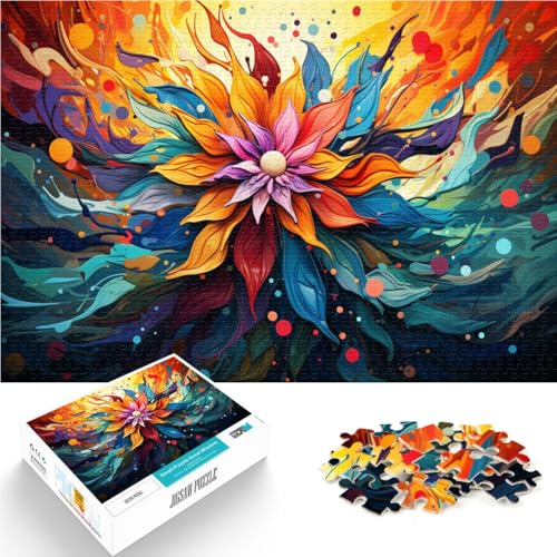 Puzzle für Erwachsene 1000 Teile Blumen Lernpuzzle einzigartiges Herausforderungsspiel Geeignet für Jugendliche ab 14 Jahren 26x38cm von BBVNFLIR
