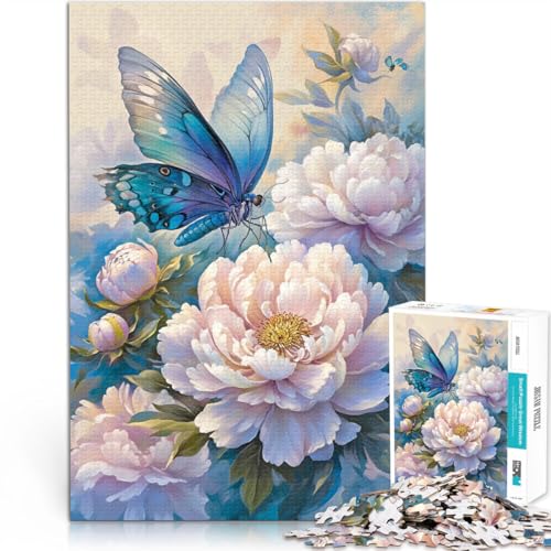Puzzle für Erwachsene 1000 Teile Blumen- und Schmetterlings-Puzzle anspruchsvolles Spiel Geburtstagsgeschenke für Teenager ab 14 Jahren 26x38cm von BBVNFLIR