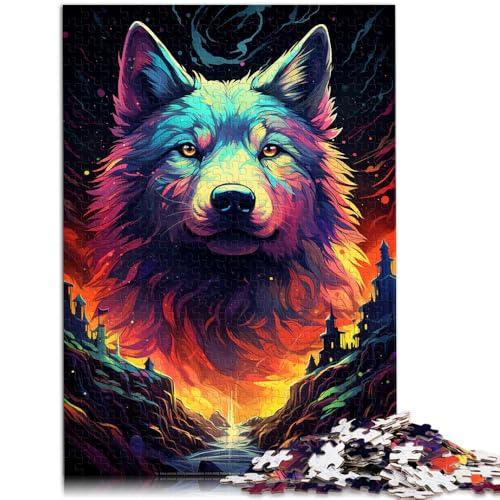 Puzzle für Erwachsene 1000 Teile Böser Hund Lernpuzzle Lernspiel für Geburtstag Weihnachten 50x75cm von BBVNFLIR