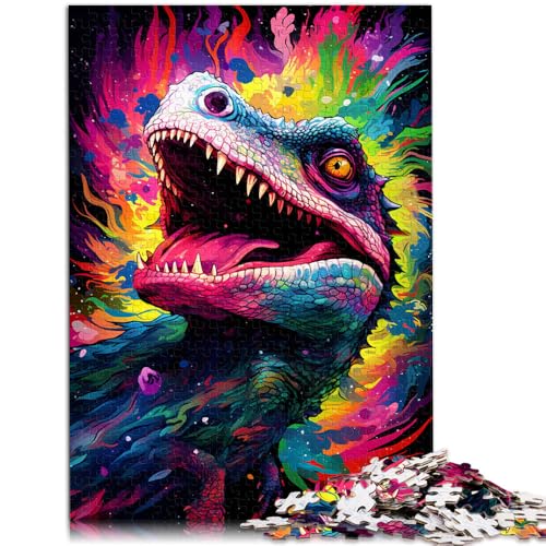 Puzzle für Erwachsene 1000 Teile Bunte Eidechse Stressabbau schwierige Herausforderung für Teenager ab 14 Jahren 26x38cm von BBVNFLIR