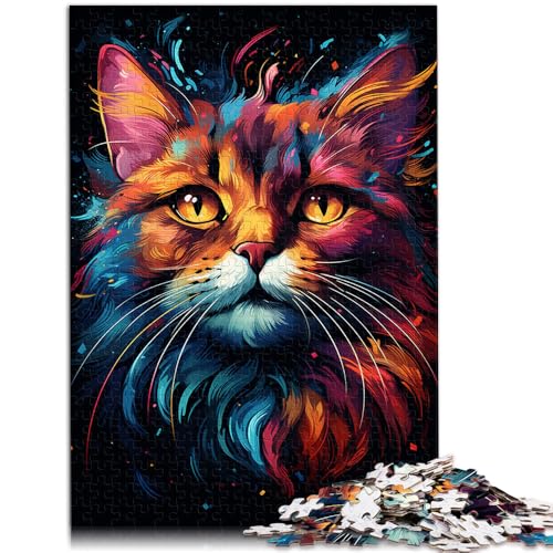 Puzzle für Erwachsene 1000 Teile Bunte Fantasiekatze Lernspielzeug Analyse und Logik für Teenager ab 14 Jahren 26x38cm Puzzle für Erwachsene 1000 Teile Bunte Fantasiekatze Lernspielzeug Analyse und Logik für Teenager ab 14 Jahren 26x38cm von BBVNFLIR