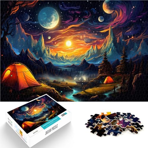 Puzzle für Erwachsene 1000 Teile Bunte Nacht Anspruchsvolles Spiel Puzzles als Geschenk für die ganze Familie 26x38cm von BBVNFLIR