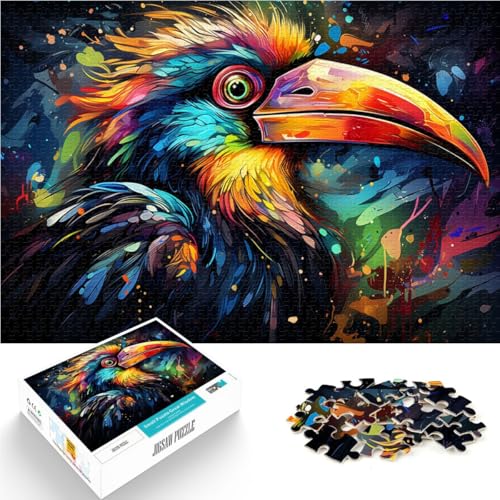 Puzzle für Erwachsene 1000 Teile Bunte Tukankunst Handgeschwindigkeitswettbewerb Geburtstagsgeschenke für Teenager ab 14 Jahren 50x75cm von BBVNFLIR