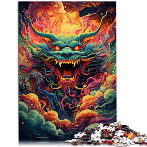 Puzzle für Erwachsene 1000 Teile Chinesischer Drache Präzisionsschnitt-Puzzle Lernspiel für Geburtstag Weihnachten 26x38cm von BBVNFLIR