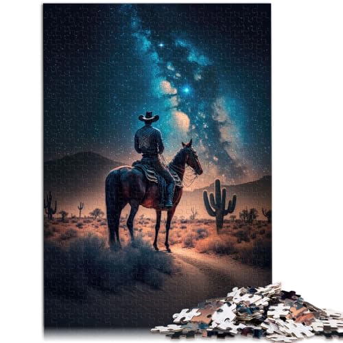 Puzzle für Erwachsene 1000 Teile Cosmic Cowboy Herausforderndes Spiel Puzzles ganze Familie 26x38cm von BBVNFLIR