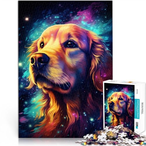 Puzzle für Erwachsene 1000 Teile Cosmic Golden Retriever das Puzzle ganze Familie für 14-Jährige 50x75cm von BBVNFLIR