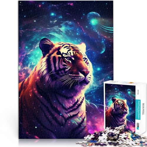 Puzzle für Erwachsene 1000 Teile Cosmic Leopard Stressabbau schwierige Herausforderung für Teenager ab 14 Jahren 50x75cm von BBVNFLIR