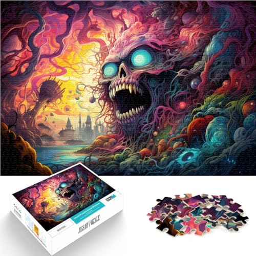Puzzle für Erwachsene 1000 Teile Dämon Heimdekoration Puzzle Spielzeug Familienspiel Stressabbau Schwierige Herausforderung 26x38cm von BBVNFLIR