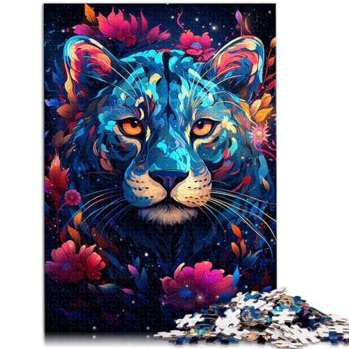 Puzzle für Erwachsene 1000 Teile Der süße kleine kosmische Leopard Familienunterhaltungsspielzeug Geburtstagsgeschenke für 14-Jährige 50x75cm von BBVNFLIR