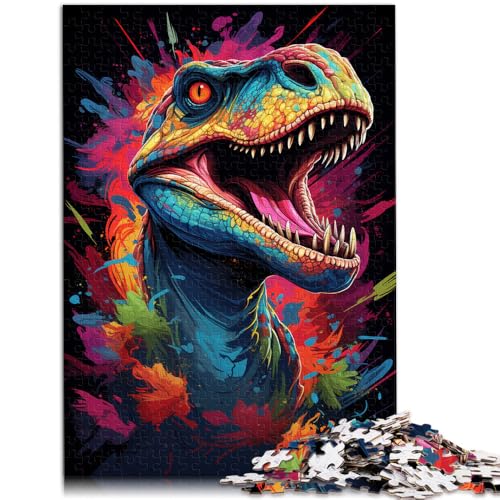 Puzzle für Erwachsene 1000 Teile Dinosaurier-Gemälde Lernpuzzle EIN Kunstwerk für Teenager ab 14 Jahren 50x75cm von BBVNFLIR