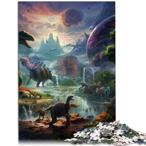 Puzzle für Erwachsene 1000 Teile Dinosaurierwelt Denkspiel mit vollständig ineinander greifenden zufällig geformten Teilen für Kinder ab 14 Jahren 26x38cm Puzzle für Erwachsene 1000 Teile Dinosaurierwelt Denkspiel mit vollständig ineinander greifenden zufällig geformten Teilen für Kinder ab 14 Jahren 26x38cm von BBVNFLIR