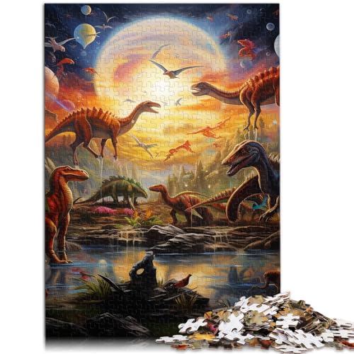 Puzzle für Erwachsene 1000 Teile Dinosaurierwelt Lernpuzzle Heimkunstdekor Geeignet für Teenager ab 14 Jahren 50x75cm von BBVNFLIR
