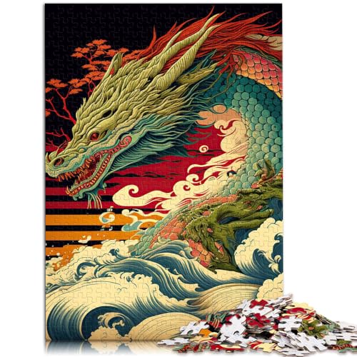 Puzzle für Erwachsene 1000 Teile Drachenwellen Lernpuzzle Anspruchsvolles Spiel und Familienspiel für Teenager ab 14 Jahren 50x75cm von BBVNFLIR